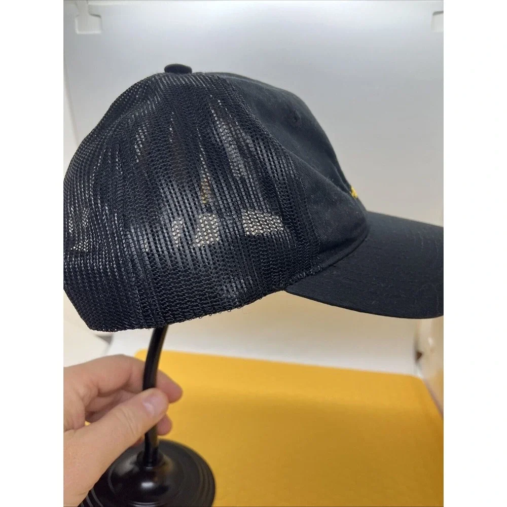 John Deere Mesh Snapback Embroidered Trucker Hat Black Yellow Used Excellent‎